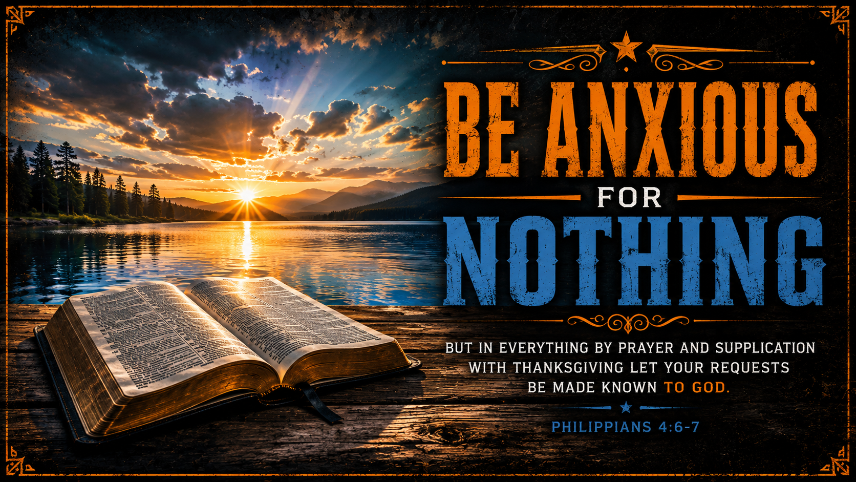 Be Anxious For Nothing